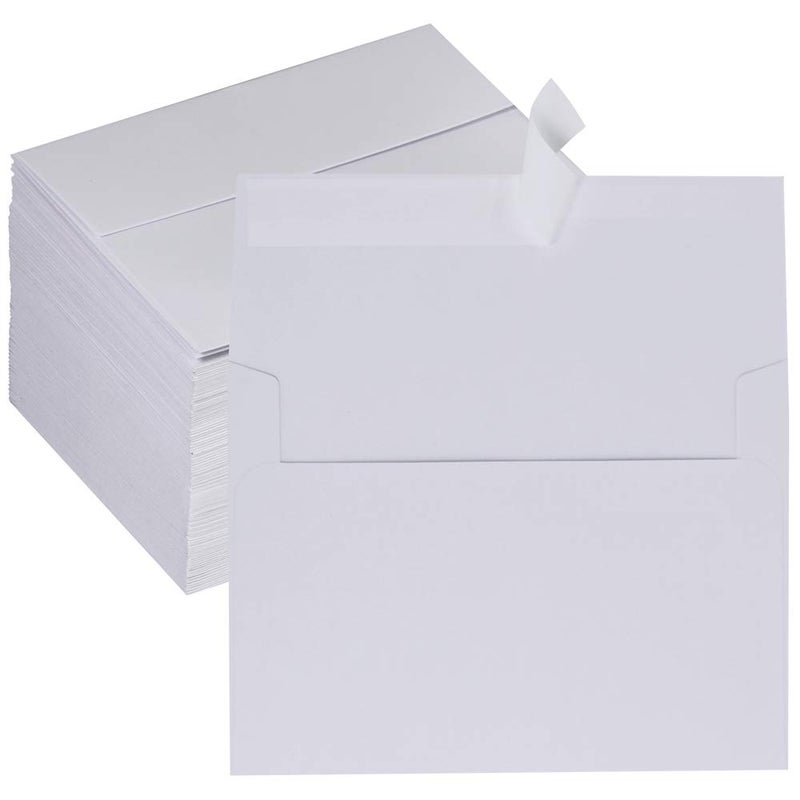 Supla 150 Pcs Bulk A2 Invitation Envelopes in White Peel & Press Self Seal 4 3/8 x 5 3/4 Envelopes RSVP Return Envelopes 95lbs. Paper Stock for Wedding Party Invitations Announcement Greeting Cards - Image 1